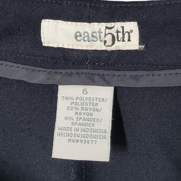 East 5th Womens Size 6 Blue Solid Dress Pants - Picture 2 of 9